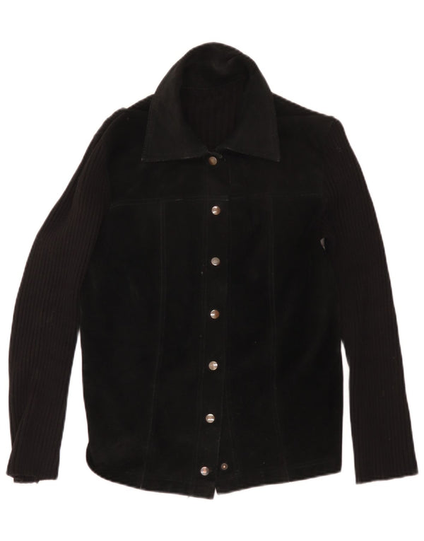 Chaqueta Vintage Niña Ante 11-12 Años Negro
