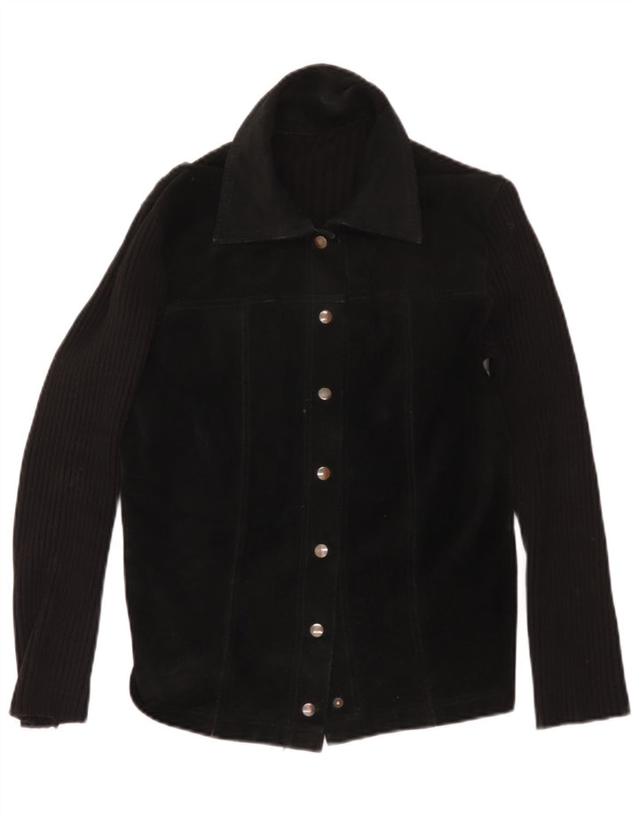 Chaqueta Vintage Niña Ante 11-12 Años Negro