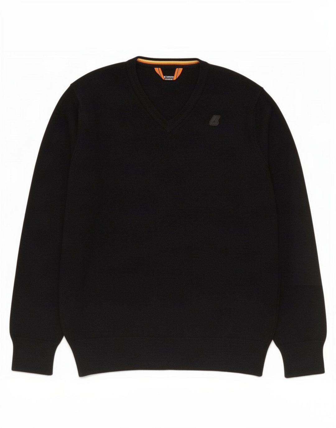 K-Way Jersey con Cuello en V para Hombre Lana Merino Negra Mediana