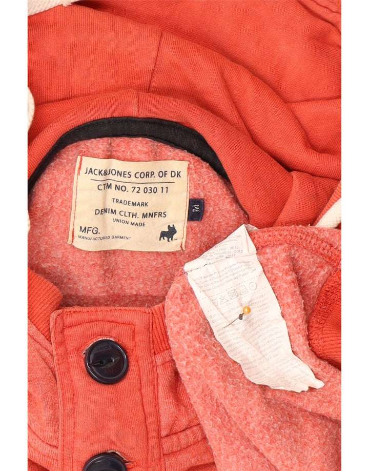 Jack & Jones Jersey con capucha y cuello con botones gráficos para hombre Poliéster rojo medio