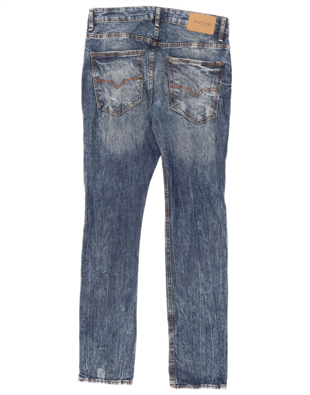 Guess Vaqueros ajustados desgastados para hombre W31 L31 Algodón azul