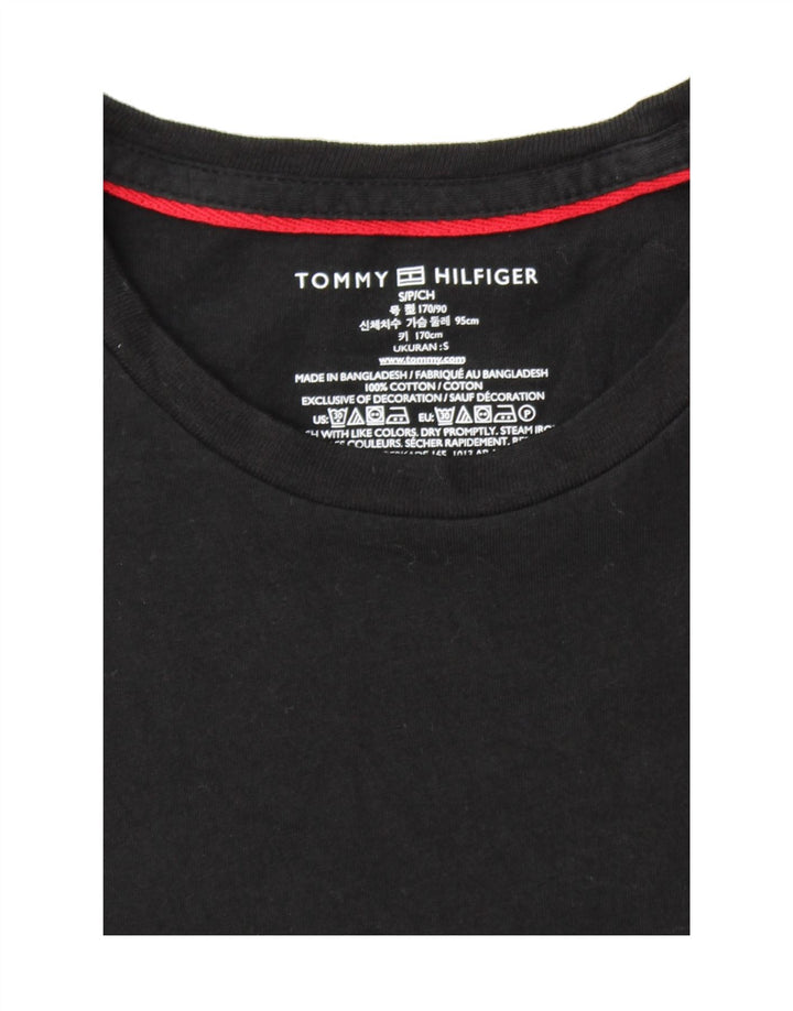 TOMMY HILFIGER Mens T-Shirt Top Small Black Cotton Vintage Tommy Hilfiger and Second-Hand Tommy Hilfiger from Messina Hembry 