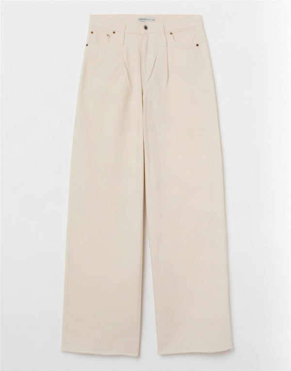 Zara Vaqueros de pierna ancha y cintura alta para mujer EU 36 XS W26 L32 Algodón blanco