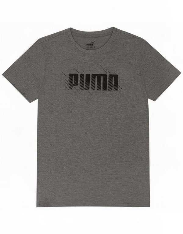 Puma Camiseta gráfica para niños 13-14 años Gris moteado