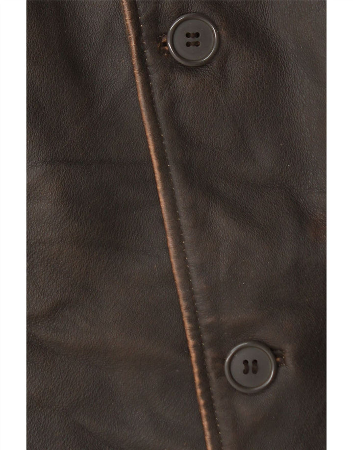 Conbipel Chaqueta de cuero para hombre IT 52 Cuero marrón grande