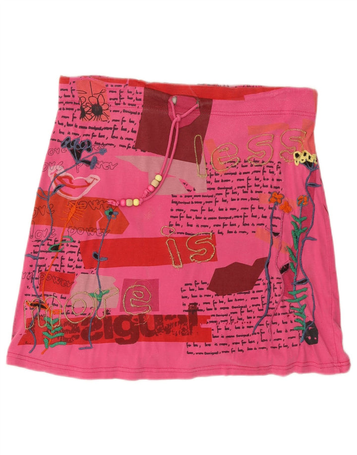 Desigual Minifalda Gráfica Mediana W34 Rosa |