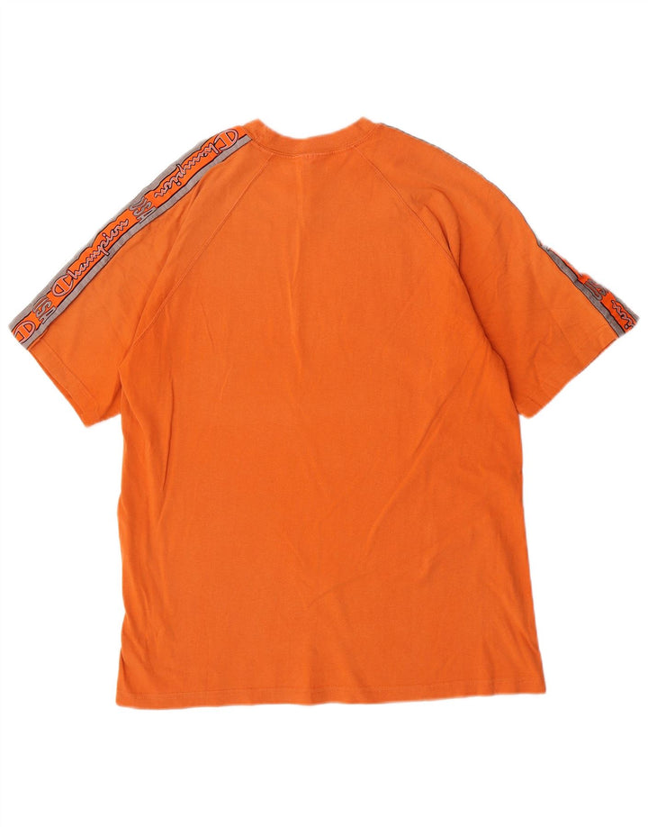 Champion Camiseta Gráfica Para Hombre Top Algodón Naranja Mediano