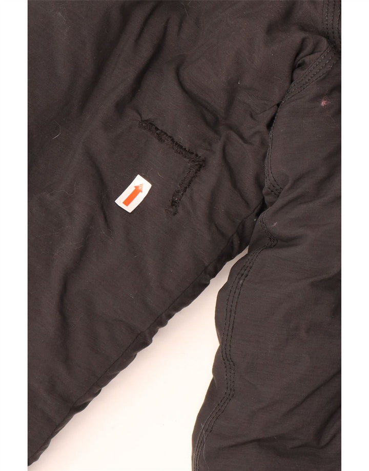 Vans Chaqueta acolchada con capucha para hombre, talla 40, nailon gris grande