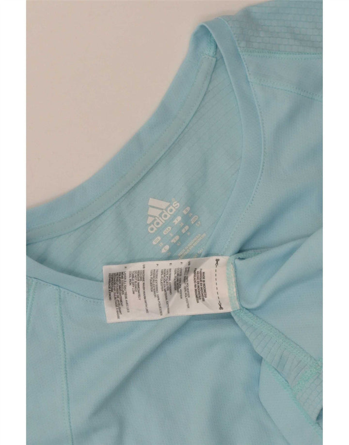 Adidas Camiseta Mujer Top UK 10 Small Azul Poliéster