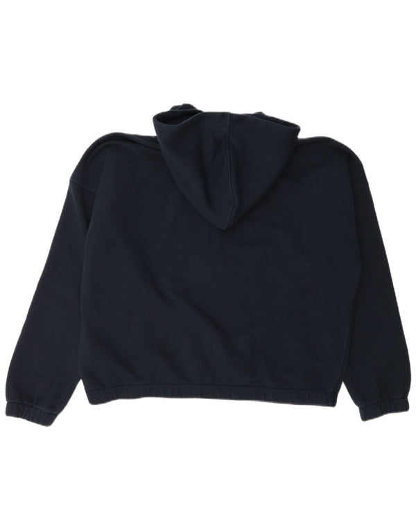 Tommy Hilfiger Jersey con capucha y cuello con cremallera para mujer UK 40 Grande Azul marino