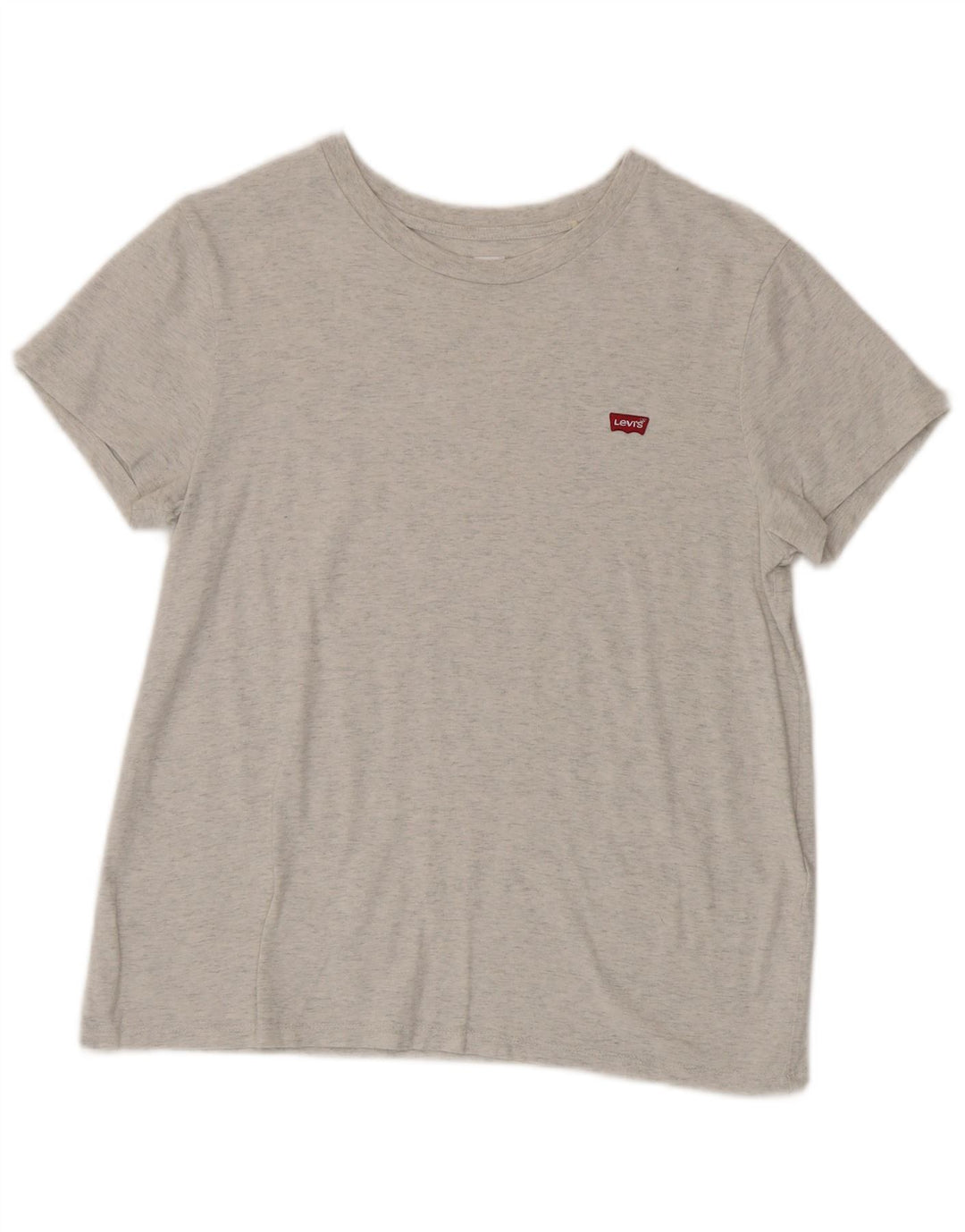 Levi's Camiseta para mujer Top UK 12 Algodón moteado gris medio