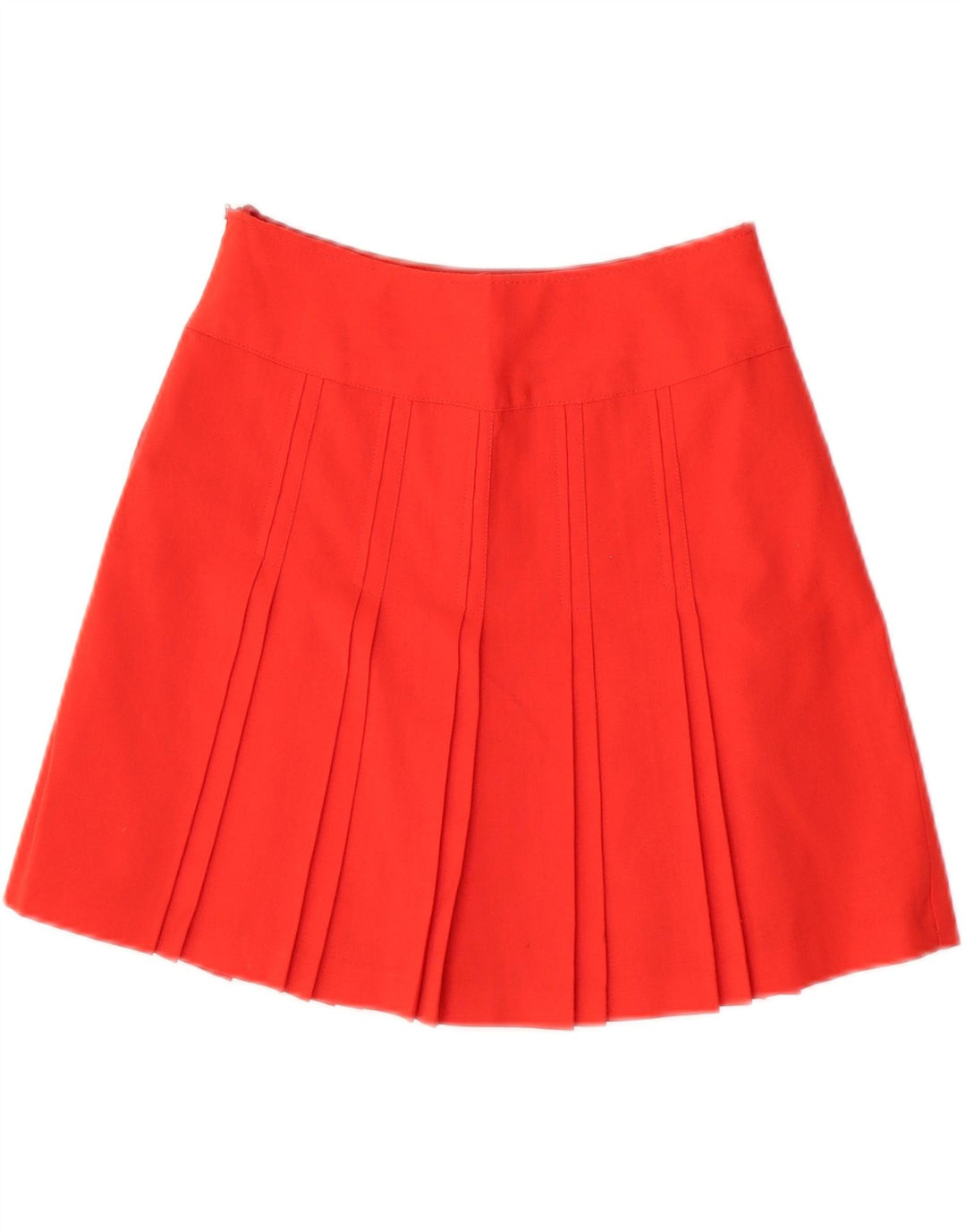 Vintage mujer mini falda plisada IT 40 Pequeño W26 Rojo
