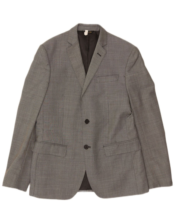 Cerruti 1881 Chaqueta tipo blazer entallada con 2 botones para hombre IT 50 grande de lana virgen gris