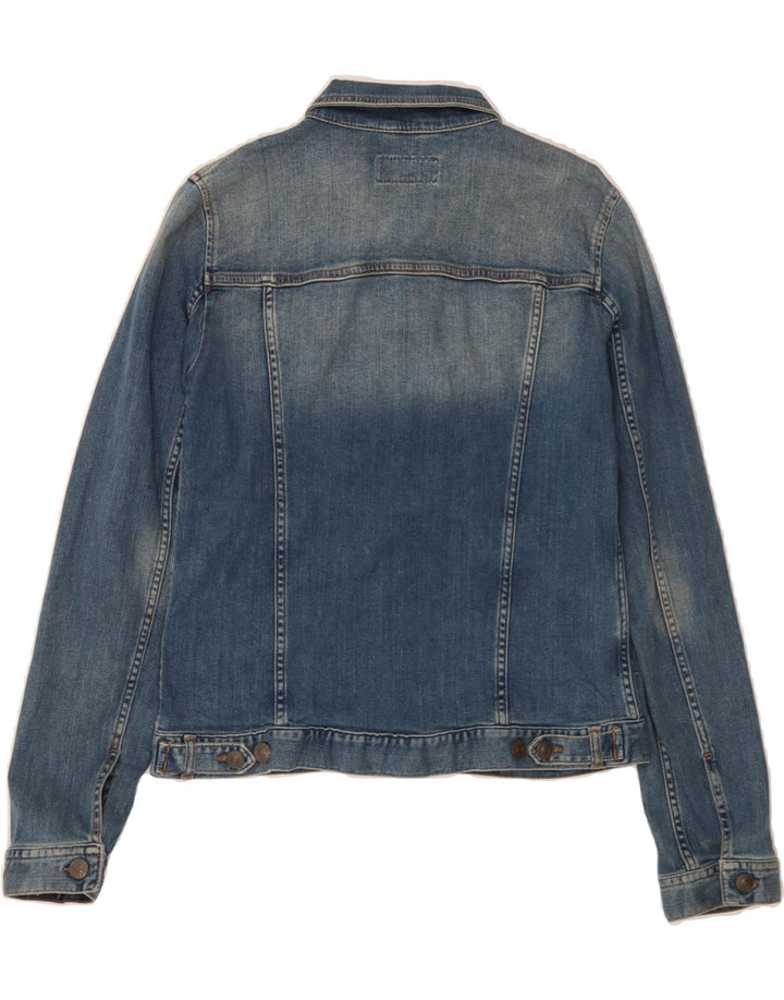FAT FACE Womens Denim Jacket UK 10 Small  Blue Cotton Vintage Fat Face and Second-Hand Fat Face from Messina Hembry 