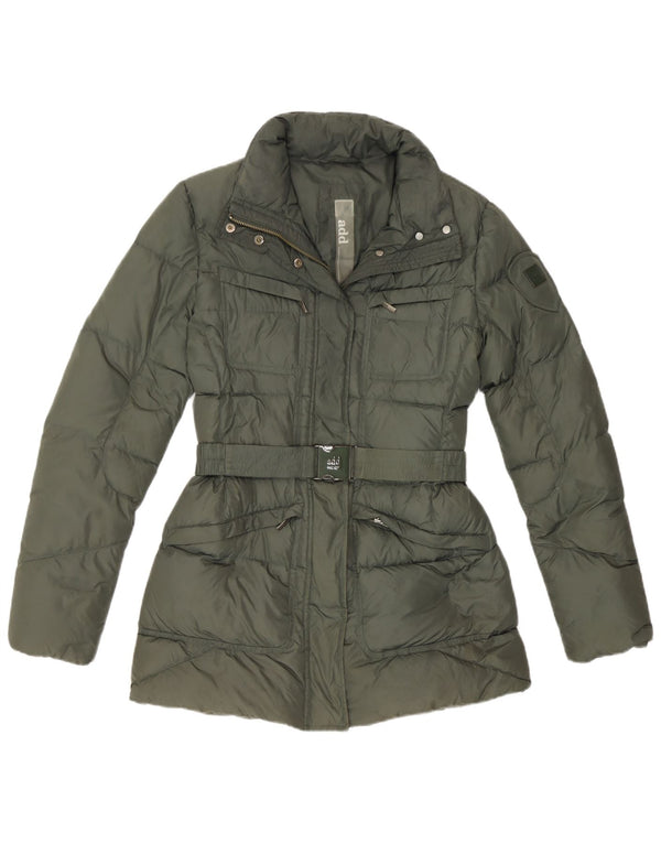 ADD Chaqueta acolchada para mujer UK 12 Medium Khaki Poliamida
