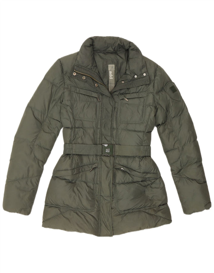 ADD Chaqueta acolchada para mujer UK 12 Medium Khaki Poliamida