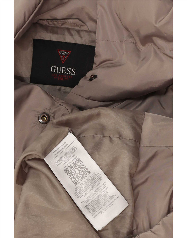 Guess Abrigo acolchado extragrande para mujer UK 12 Poliéster gris medio