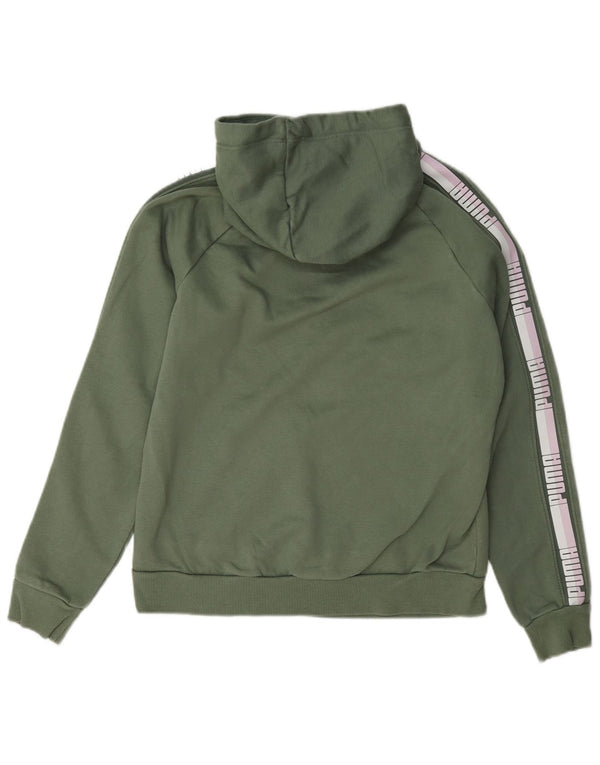 Puma Sudadera con capucha gráfica para mujer Reino Unido 12 Algodón color block verde medio