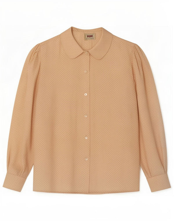 Blusa camisera para mujer Sisley IT 42 Medium Beige Spotted