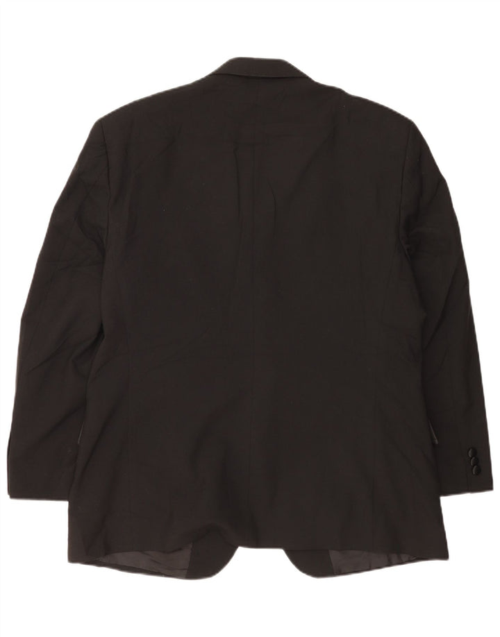 Marks & Spencer Chaqueta tipo blazer corta con 2 botones para hombre UK 42 XL Poliéster negro