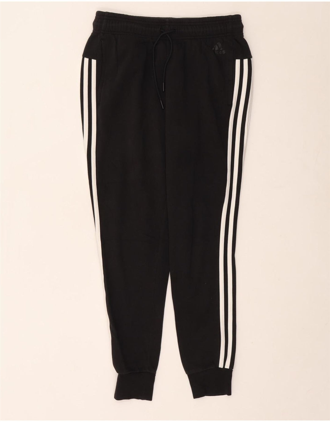 ADIDAS Pantalones de chándal para mujer Joggers UK 4/6 XS Negro Algodón