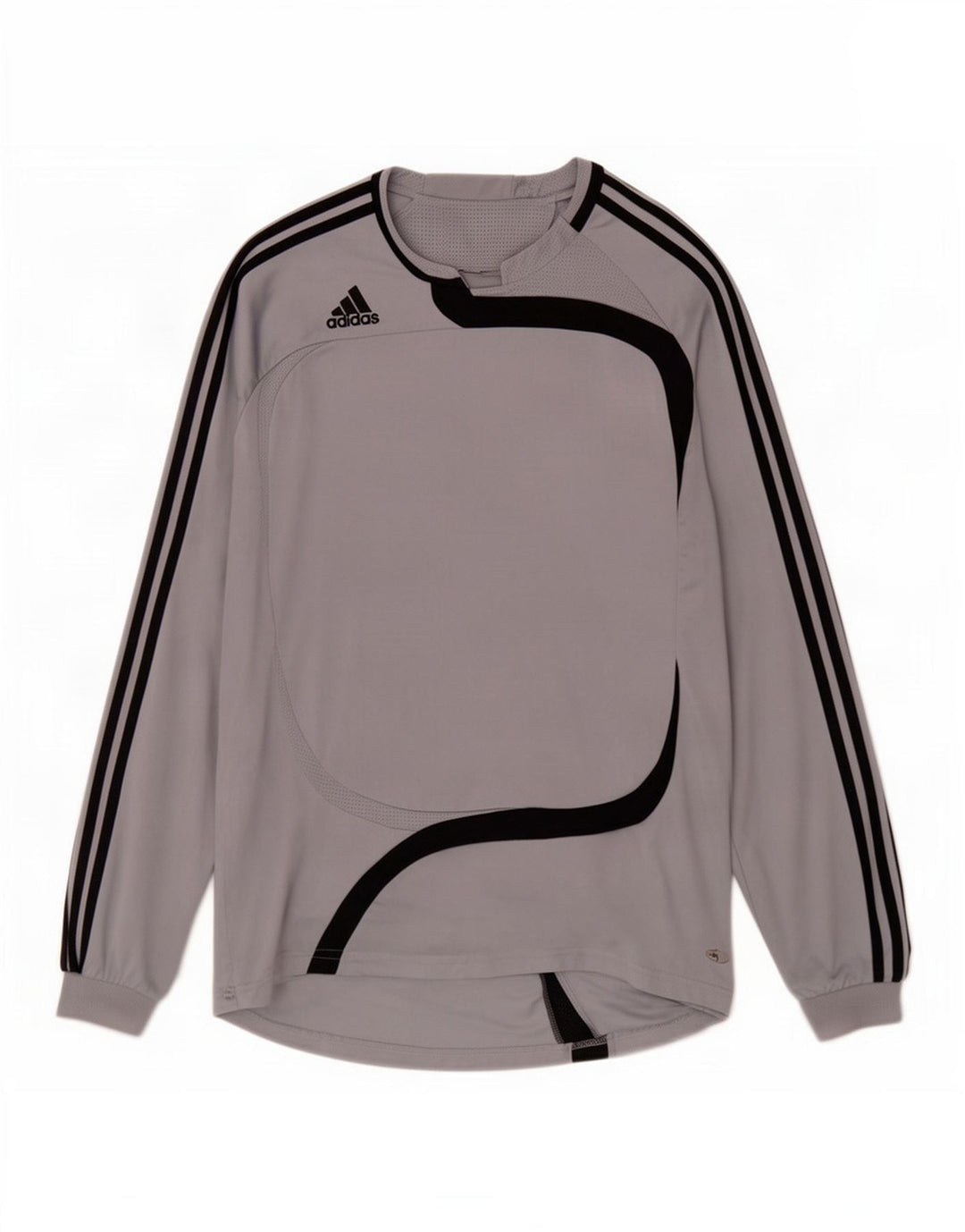 Adidas Hombre Top Manga Larga XL Gris Colorblock Poliéster