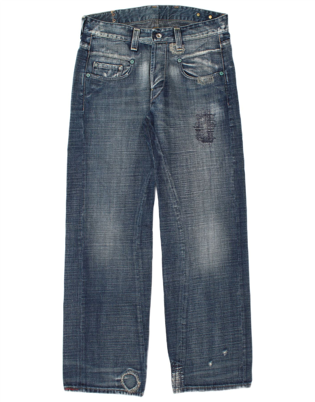 G-STAR Vaqueros rectos desgastados 3301 para hombre W33 L34 Algodón azul