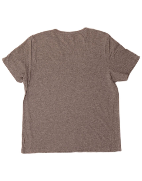 Calvin Klein - Camiseta gráfica para hombre, talla pequeña, algodón gris