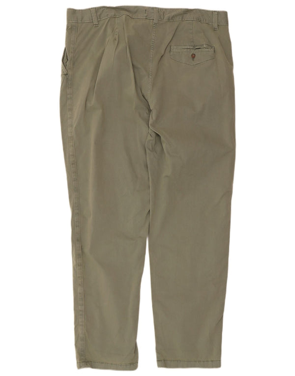 Marks & Spencer Pantalones Chinos Rectos para Mujer UK 18 XL W38 L30 Caqui
