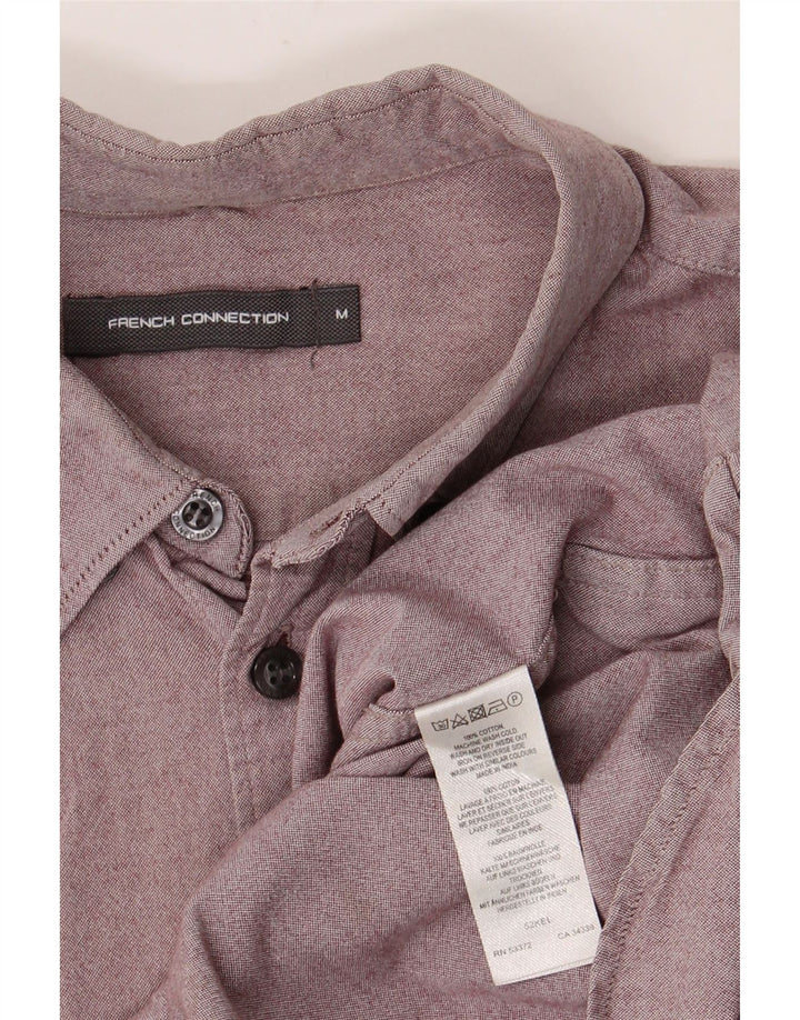 Camisa de hombre French Connection de algodón burdeos medio