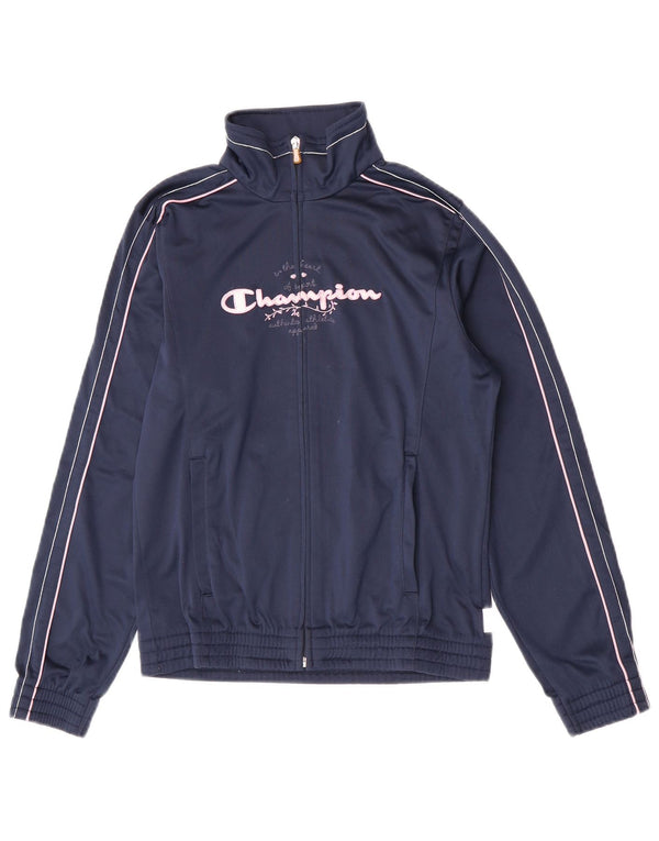 Champion Chaqueta de chándal gráfica para niñas 13-14 años XL Azul marino