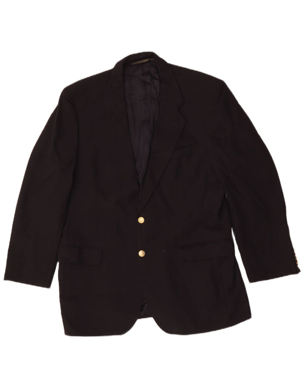 Marks & Spencer Chaqueta tipo blazer de 2 botones para hombre UK 42 Large Lana azul marino