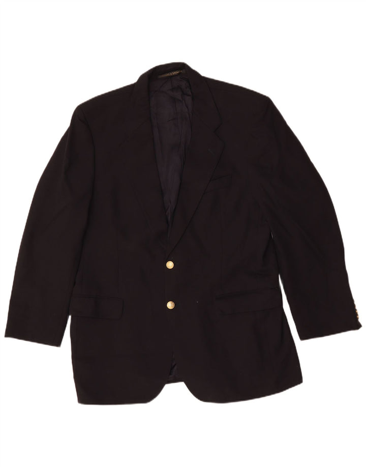 Marks & Spencer Chaqueta tipo blazer de 2 botones para hombre UK 42 Large Lana azul marino