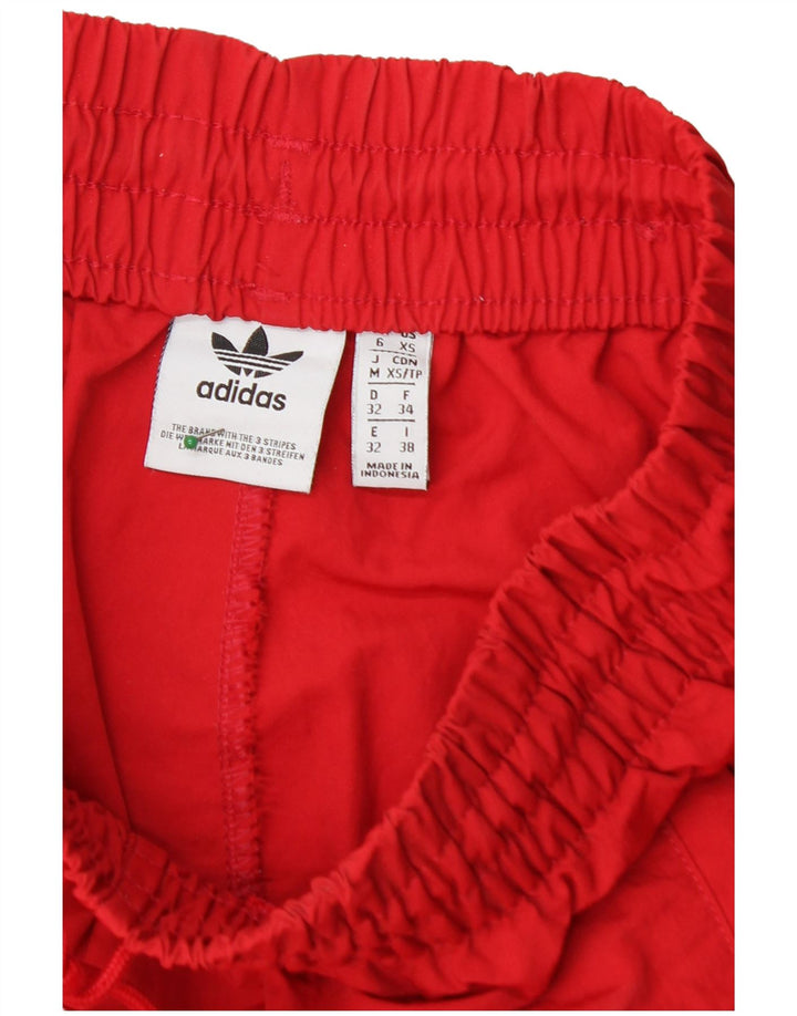 ADIDAS Chaqueta de chándal holgada para mujer UK 6 XS Poliéster rojo