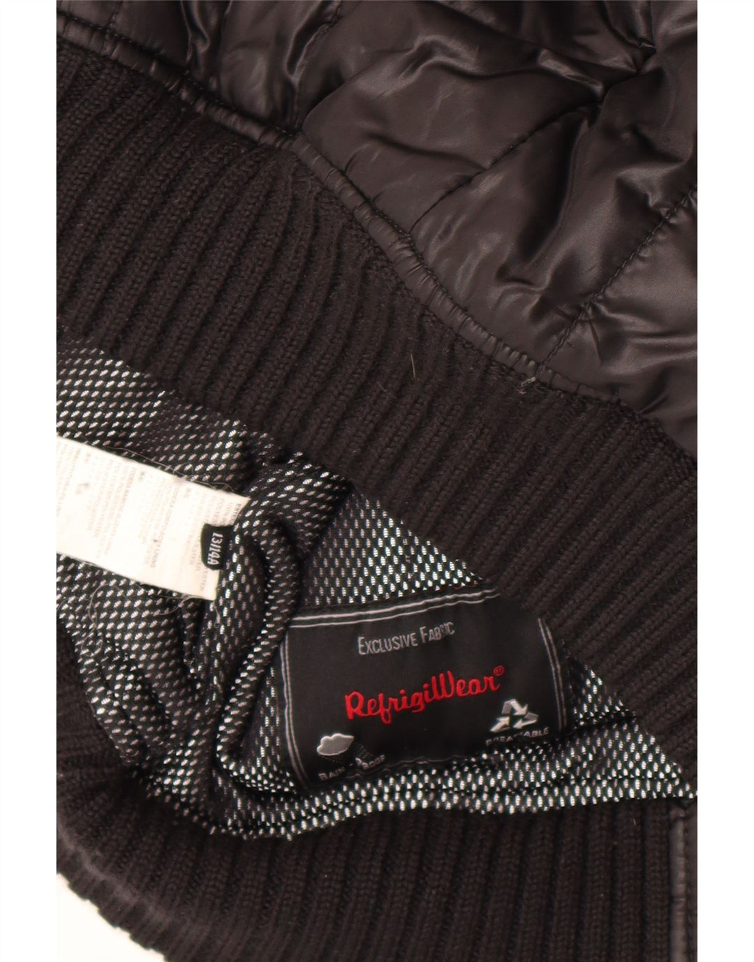 Refrigiwear Chaqueta bomber acolchada con capucha para niños 13-14 años Negro Poliéster