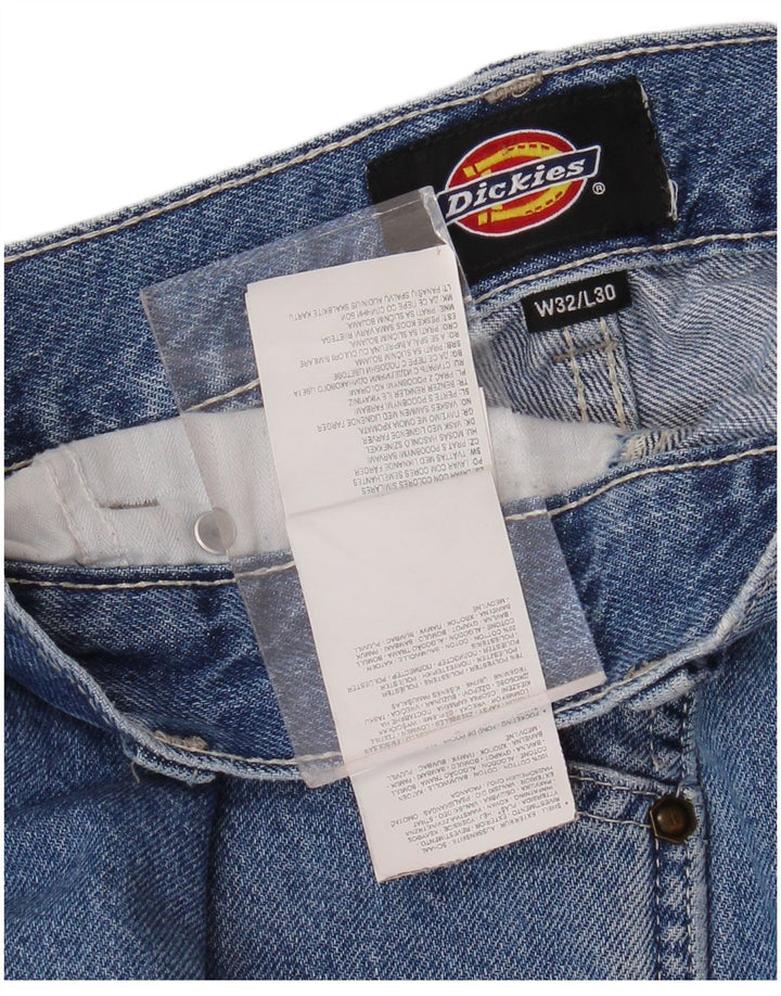 DICKIES Vaqueros cónicos cargo para hombre W32 L30 Algodón azul