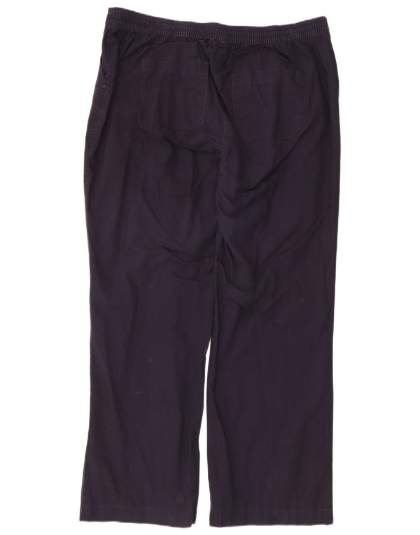 Marks & Spencer Pantalones chinos rectos para mujer UK 18 XL W36 L29 Azul marino