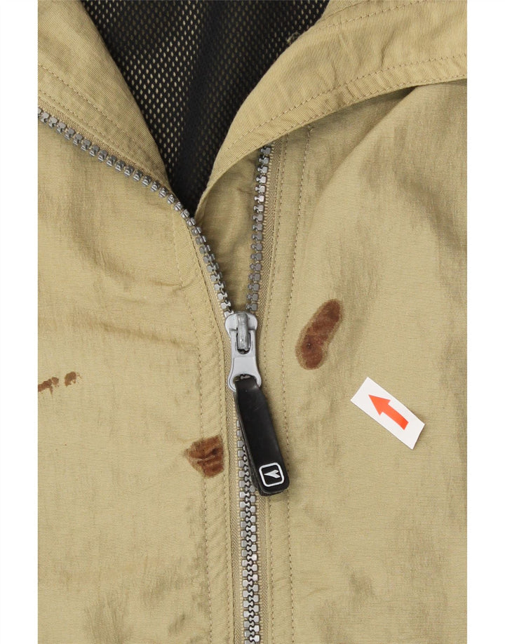 Diadora Chaqueta impermeable con capucha para hombre ES 38 Medium Caqui Poliamida