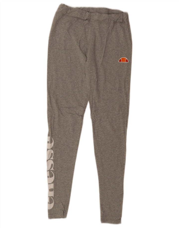 Ellesse Leggings gráficos para mujer UK 10 Small Gris Algodón