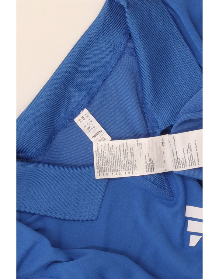 Adidas Polo Hombre 2XL Poliéster Rayas Azules