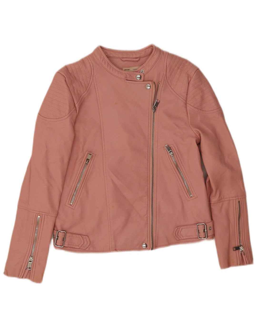 Zara Cazadora Niña Polipiel 13-14 Años Rosa Poliéster