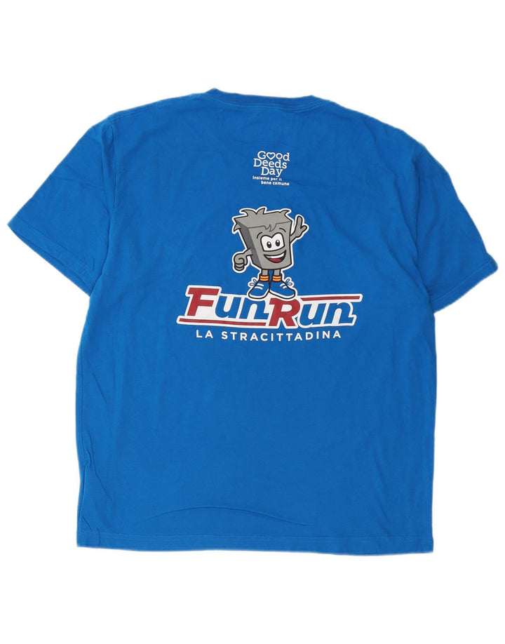 NEW BALANCE Camiseta gráfica para hombre Top Algodón azul medio