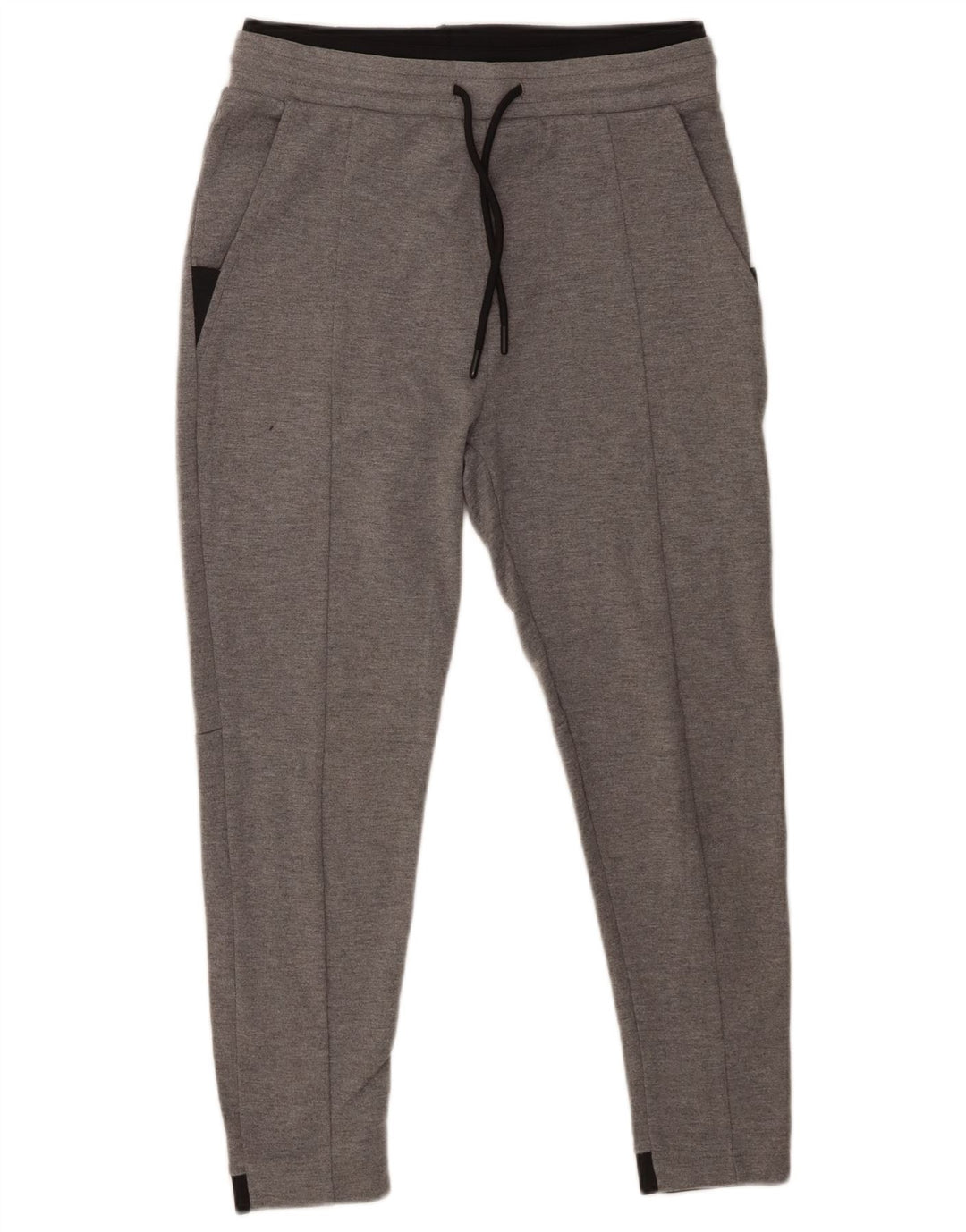 Zara Hombre Pantalones De Chándal Cortos Poliéster Color Block Gris Medio