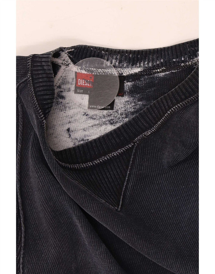 Diesel Hombre Sudadera Jumper Grande Azul Marino Algodón