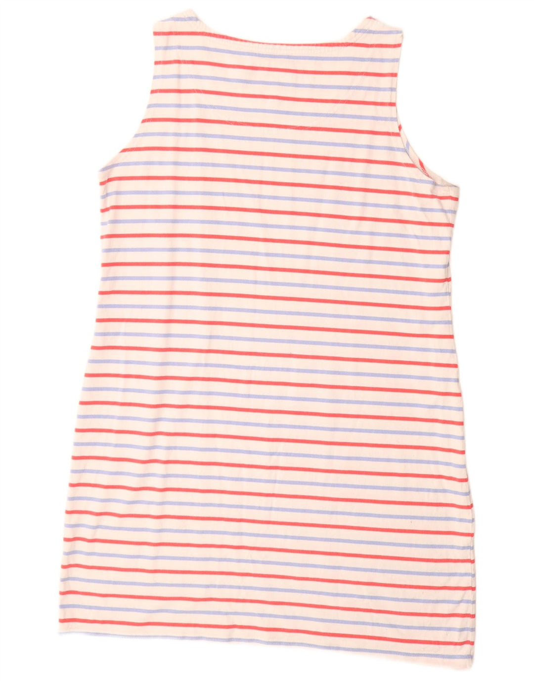 JOULES Vestido tipo camiseta sin mangas para mujer UK 46 Grande Algodón a rayas blancas
