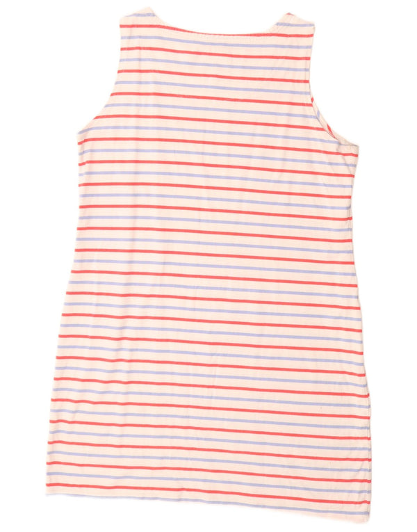 JOULES Vestido tipo camiseta sin mangas para mujer UK 46 Grande Algodón a rayas blancas
