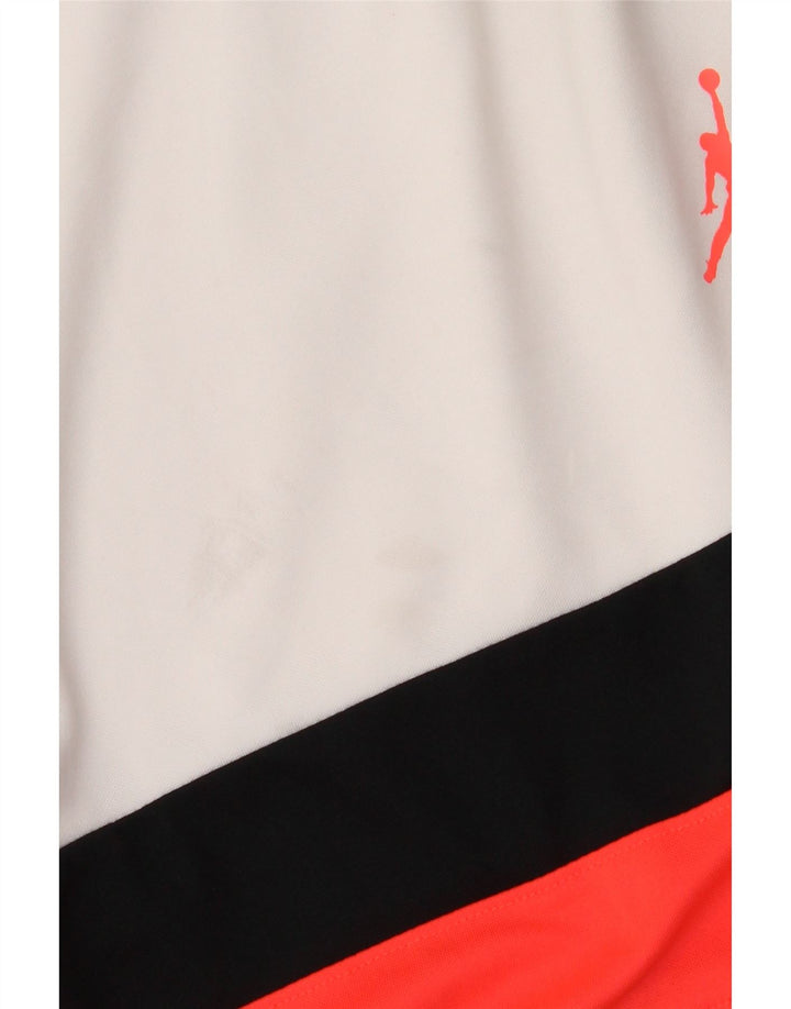 Shorts deportivos Jordan para hombre Poliéster color block blanco mediano