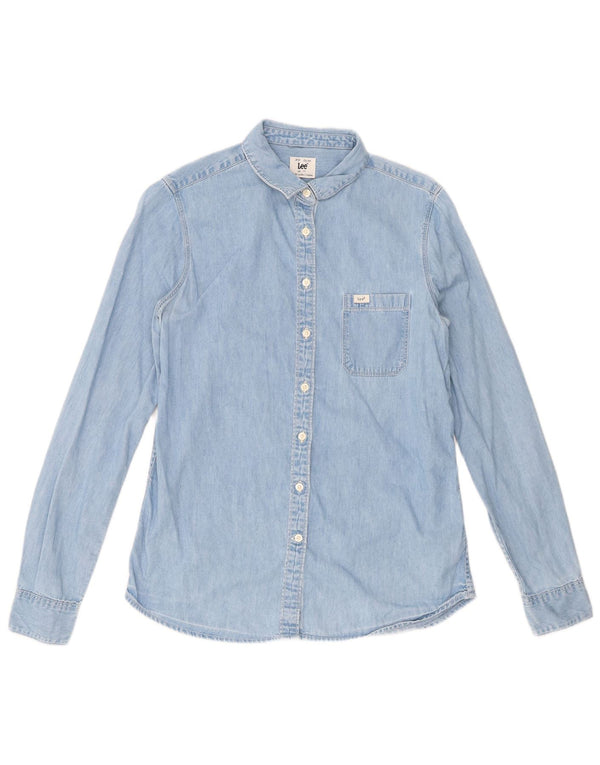 Camisa vaquera holgada Lee para mujer UK 6 XS Algodón azul