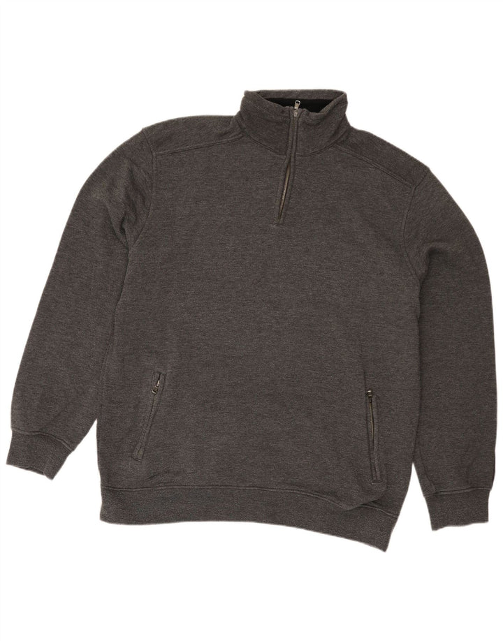 Champion Sudadera Con Cremallera Y Cuello Para Hombre Jersey 3XL Algodón Gris