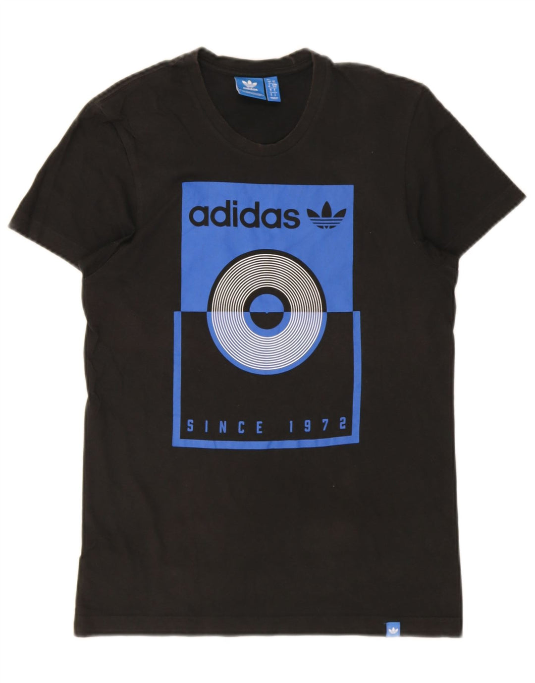 Adidas - Camiseta gráfica para hombre, talla pequeña, color negro